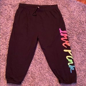 Pink Crop Sweatpants